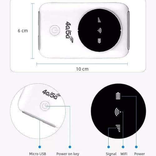 Portable WiFi Hotspot 4G LTE Router, Unlocked Mobile Broadband Dongle with SIM Slot, High-Speed 300Mbps Pocket WiFi for Travel, Home, Car, Motorhome & Temporary Internet – Up to 10 Devices — view 6