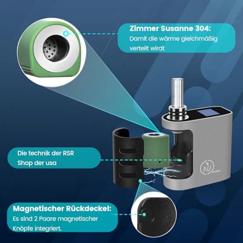 Aisvape NIU PRO Vaporiser | Herbal Heating Quick Swapped Chamber | 160℃-226℃ Portable Dry Herb Vaporizer| Replaceable SUS304 Pods| 1400 mAh Battery | Haptic Feedback(Sliver) — view 2