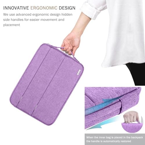 Voova Laptop Sleeve 14-15 Inch, Laptop Case for MacBook Air 15, Lavender — view 5