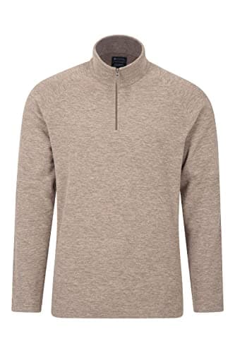 Mountain Warehouse Snowdon Mens Half-Zip Fleece Jumper Light Br XXS — view 6