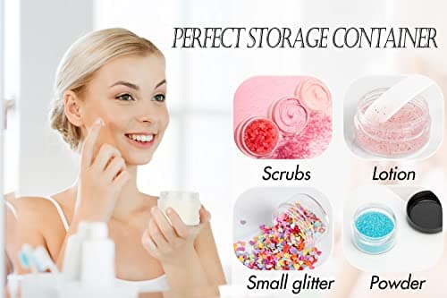 5 Gram Sample Pots, 50 Pcs Plastic Travel Pots for Toiletries, Mini Travel Containers with lids, Empty Cosmetic Containers for Face Creams, Samples, Make-Up — view 6