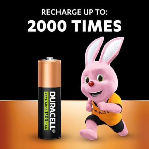 DURACELL AA Rechargeable Batteries (4 Pack) 1.2V, 1300 mAh NiMH — view 2
