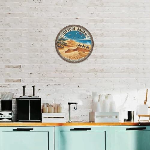 Tottori Sand Dunes Sea Camel Ride Winter Travel Metal Tin Sign — view 4