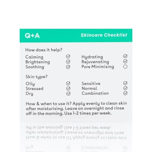 Q+A Cica Overnight Face Mask 50g, Sensitive Skin Sleeping Mask — view 2