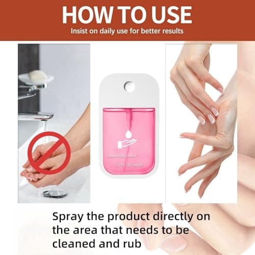 2PCS Mist Hydrating Hand Sanit-izer Spray for Adults,Cleanses Your Hands,Portable Travel Size,Hand Sanit-iser Mini,Hand Sanit-iser Sp-ray Pocket Size,Small Hand Sanit-iser Sp-ray,Strawberry Flavor — view 5