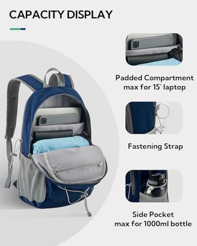 Waterfly 20L Hiking Backpack with Chest Strap, Small Rucksack for Men Women — view 4