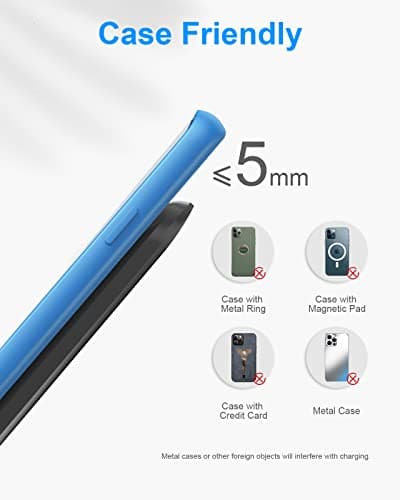 NANAMI Wireless Charger with 20W PD 3.0 Plug - Fast Charging Stand for iPhone 17 16 15 14 13 Pro Max 12 11 SE2 XS XR X 8, Induction Charger for Galaxy S26 S25 Ultra S24 S23 S22 S21 S20 S10 S9 — view 6
