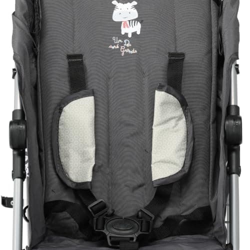 Asalvo Buggy, Compact Folding, Children's Buggy with 5-Point Safety Belt, Lightweight Pushchair with UV Protection 50+, Suitable for up to 22 kg, Grey/Cream — view 6