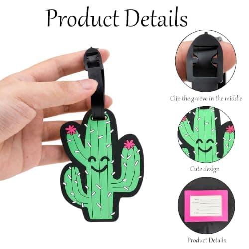 OPUHOHR 6 Pack Summer Travel Baggage Tags, Unique Baggage Tag for Suitcase — view 3