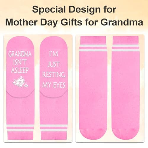 Amosking Grandma Birthday Gifts, Funny Socks with a 3D Butterfly Card — view 4