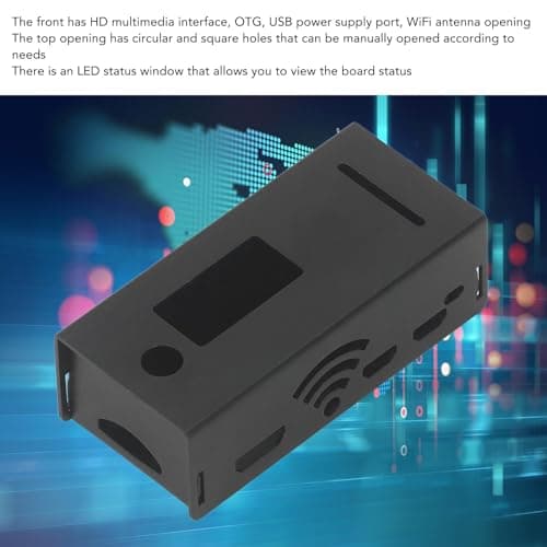 MMDVM Alloy Hotspot Shell Extended Mobile Hotspot Aluminum Alloy Holder HD Multimedia Interface OTG USB Power Supply Port for Zero W Mainboard Screw Hole with M2.5X3 Screws — view 2