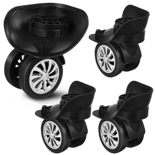 Healifty Plastic Swivel Wheels Replacement Easy to Install 4pcs Load-bearing Small Universal Repair Wheels for Suitcase Luggage Casters for DIY Luggage Box