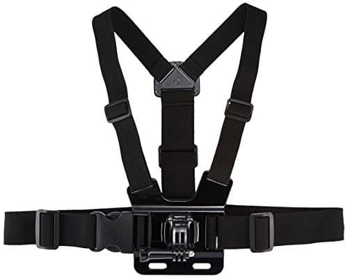 Amazon Basics Adjustable Chest Mount Harness for GoPro and Action Cameras, Lightweight & Comfortable, Black — view 2