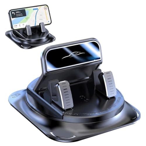 KQLHLHDYZ Car Phone Holder 360 Degree Rotation, Non-slip Car Navigation Mount, Car Phone Mount with Double Layer Pad, Universal for Most Cars, SUVs, Trucks