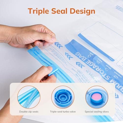 Vacuum Storage Bags -12 Pack Space Saver Bags with Portable Wireless Electric Air Pump Suitable for Travel Luggage Suitcase Clothing — view 6
