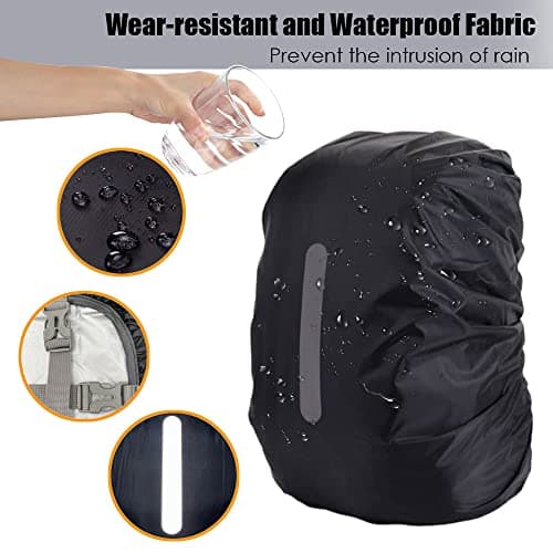 LICQIC Waterproof Rain Cover for Backpack, S (30-40L), Black — view 4