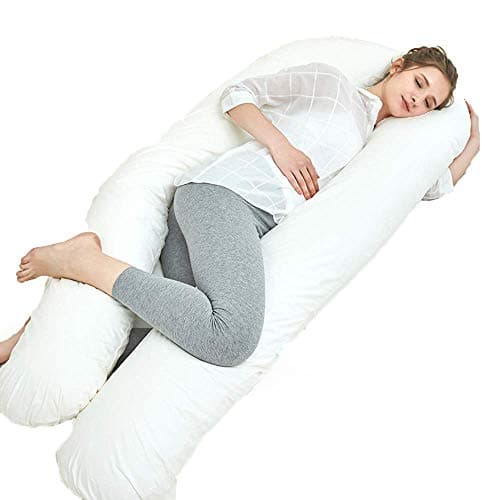 Iyan Soft Furnishing Large Deluxe 9 ft big C-U shape - Full Body Pregnancy Pillow & Maternity - Back support - comfort pillow Disability/Fibromyalgia Aid Pillow only
