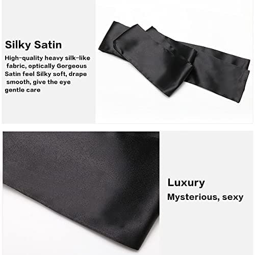 TFSYLISA 2 Pack Satin Eye Blindfold Smooth Satin Eye Cover Silk Sleep Mask — view 6