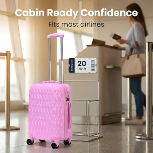 CMY Suitcase 20 Inch Cabin Hard Shell Lightweight ABS Carry-On Luggage — view 4