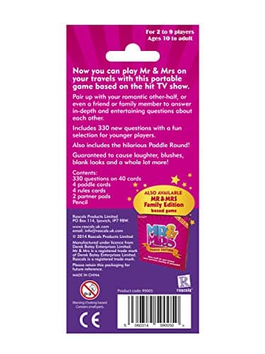 Rascals | Mr & Mrs Pocket Edition | Travel Party Card Game | Ages 10+ | 2-9 Players | Minutes Playing Time — view 3