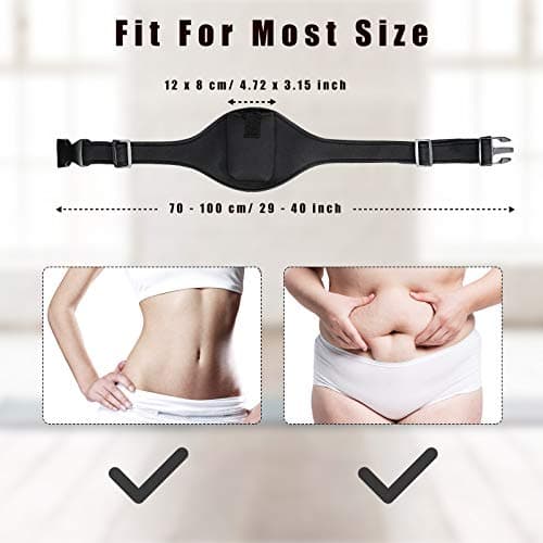 Microphone Belt with Anti Drop Strap, Neoprene Microphone Carry Bag, Adjustable Sweat Absorbing Belt Pouch for Vertical Microphone Fitness Teacher Speaker Theatre, Black, Microphone Belt — view 4