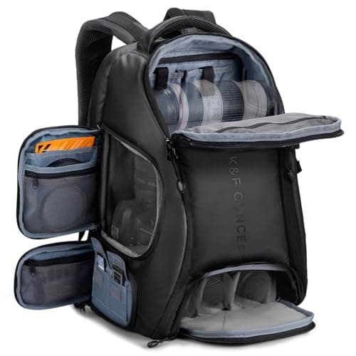 K&F CONCEPT Camera Backpack,25L Camera Bag for Photographers with Raincover