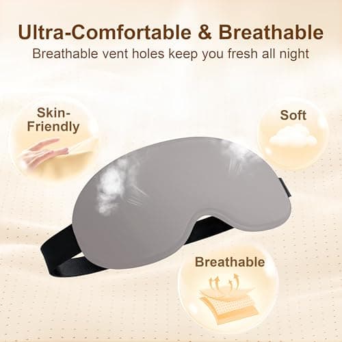 Gritin 100% Blackout Sleep Eye Masks for Women&Men, Side Sleepers Friendly — view 6