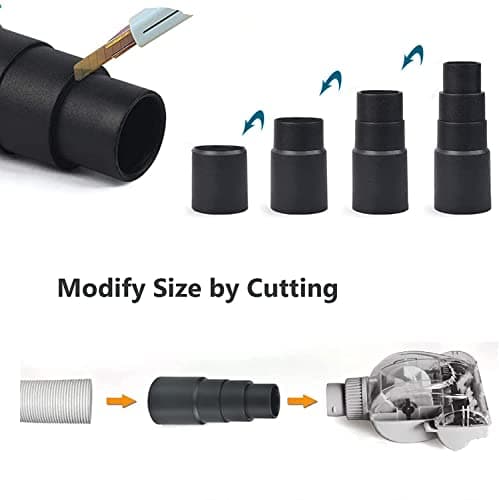 3 Pcs Universal Vacuum Adapter,Vacuum Clearner Adapter for Power Tools,Sander Dust Extraction Hose Adaptor for Makita Random Orbital Sander, Jigsaw, Circular Saw Reducer (26.5mm,32.5mm,34.5mm,40.5mm) — view 4