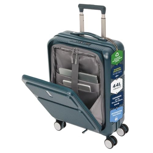 Aerolite 55x40x20 Expandable Cabin Suitcase with Front Laptop Compartment