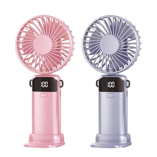 Somnr 2-Pack Handheld Fan Rechargeable, Handheld/Neck/Desk 3 in 1 Mini Fan