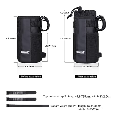 Rhinowalk Bike Handlebar Water Bottle Holder Bag Bicycle Front Insulated Stem Bag Drink Cup Holder — view 3