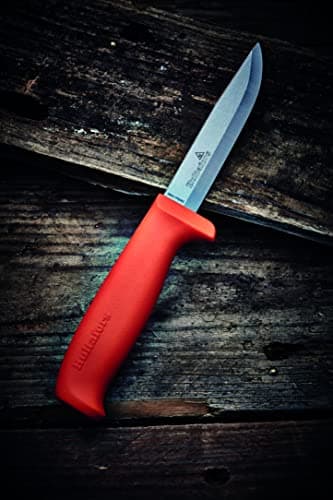 Hultafors Craftsman's knife HVK GH I All-purpose knife with ergonomic handle and Japanese carbon steel blade I Including holster and holder for working trousers I 380010 — view 2