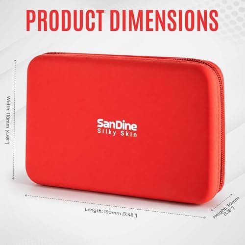 Silicone Cosmetic Bag – Waterproof Travel Makeup Pouch - Food-Grade Silicone Toiletry Organizer for Women & Men – Compact Stylish Multi-Functional Storage - by Sandine (Red) — view 2