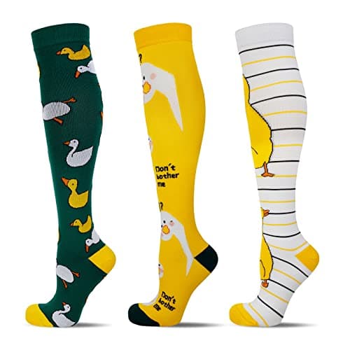 LEOSTEP Compression Socks for Women (3Pair) Knee High Support Stocking Ideal for Flight, Sports, Travel