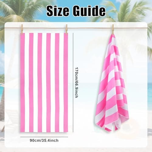 Hittriu Large Microfibre Beach Towel for Adults, 170 × 90 cm, Quick Dry, Sand Free, Lightweight Compact Travel Towel for Summer Beach, Pool, Holiday, Gym & Swimming (Pink) — view 2