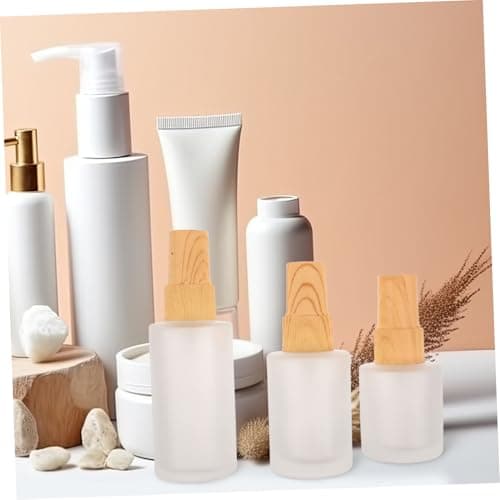 ERINGOGO 3 Piece Frosted Glass Spray Bottles with Bamboo Caps for Travel — view 5