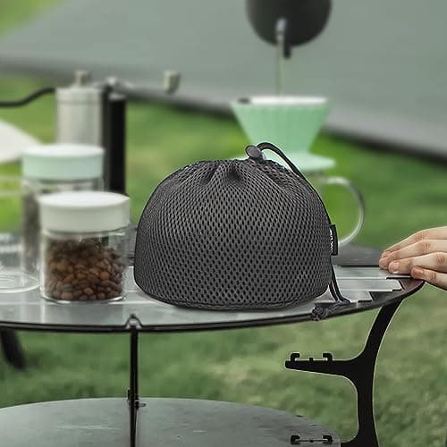 HTU Portable Cutlery Holder Drawstring Bowl Plate Pot Organizer Camping Cooker Stove Tableware Protective Bag for Hiking Travel BBQ — view 3
