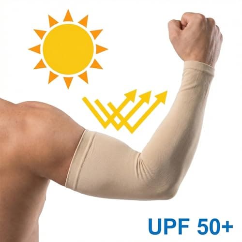 Nogeqi 2 Pair Arm Covers for Women, UV Sleeves for Men, Cooling Sun Protection Sleeves, UPF 50 Arm Compression Sleeves Men,Compression Arm Sleeve for Outdoor Work, Sports, Men & Women — view 5