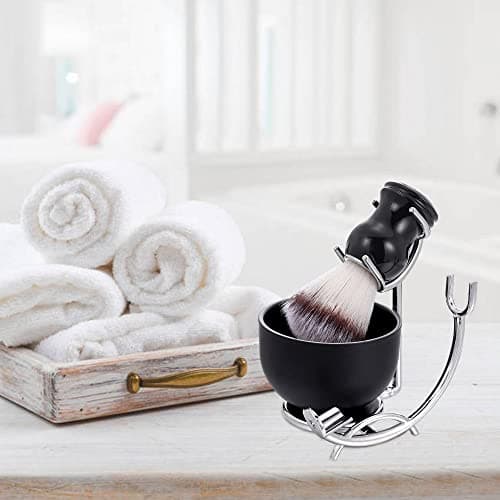 CCbeauty Shaving Brush Kit For Men, 4-In-1 Stainless Steel Shaving Brush And Bowl Set, Safty Razor Stand Holder, Traditional Wet Close Shaving Kit, Men Manual Shaving Cleaning Tool, Easy To Clean — view 2