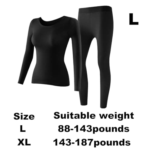Thermals for Women Soft Elastic Seamless Daily Supplies Black — view 5