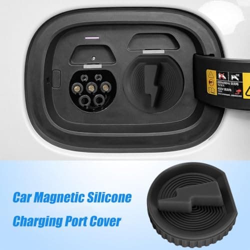 Ev Charger Port Cover, Car Charging Port Dust Plug, Reusable Protective Ports Caps, Magnetic Waterproof Caps Enclosure Tip Protector For Vehicle Roadside Garage Station Parking Travel — view 3