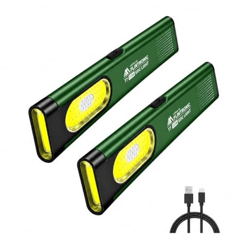 flintronic Mini Torch, 2PCS USB C Rechargeable Small Torch, Green
