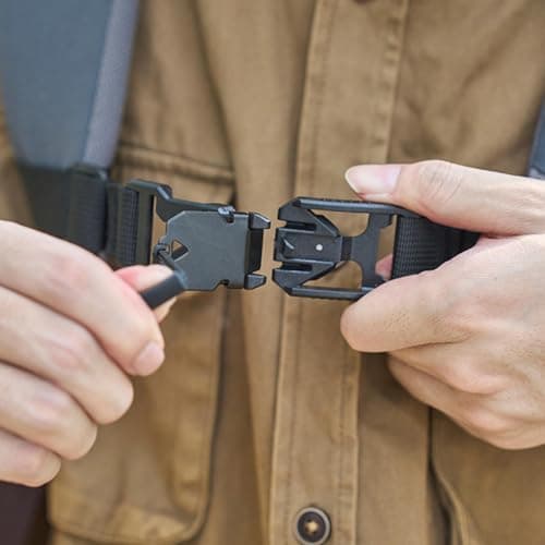 Backpack with Magnetic Chest Strap - Adjustable Backpack Straps With Clips | Belt Quick Release Buckle | Heavy Duty Adjustable Magnetic Replacement | Backpack Chest Harness Carry- Baggage Straps — view 3