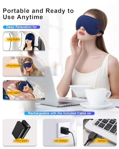 COMOIL Cordless Heated Eye Mask, Rechargeable Warm Compress for Dry Eyes — view 4