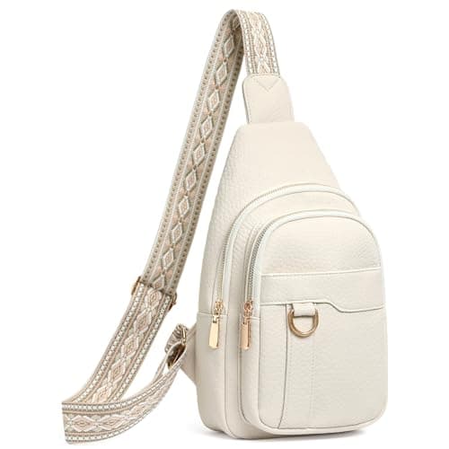 GAEKEAO Sling Bag for Women Crossbody Bags Fanny Pack Vegan Leather Chest Bag Travel Shoulder Belt Purse Gifts