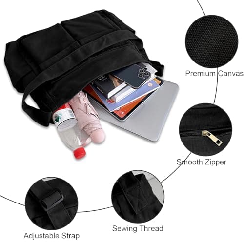 ModaZeal Canvas Messenger Bag Crossbody Women Men Large Satchel Handbags — view 5
