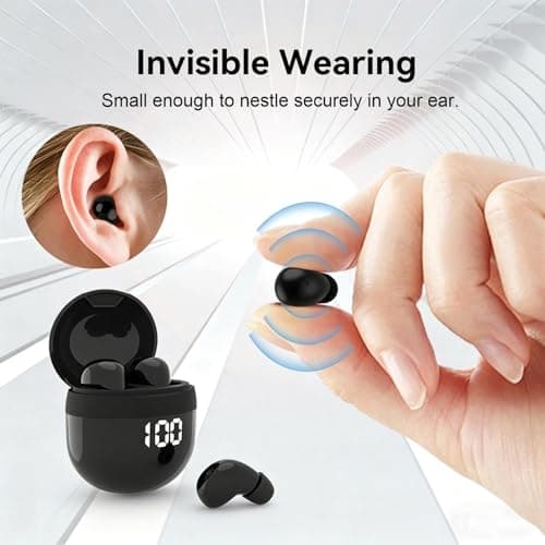 Wireless Invisible Earbuds Small Mini In Ear Buds Bluetooth Tiny Earphones — view 3
