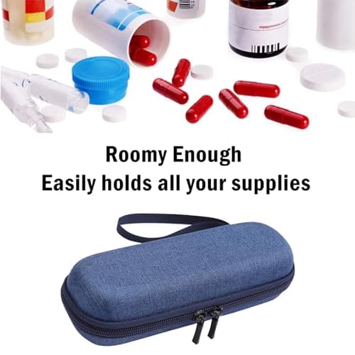 ARROMI Monjaro Travel Case, Insulin Cooler Travel Case, Diabetic Case with 2 Nylon Ice Packs, Medicine Cooler for Insulin Diabetic Supplies (Blue) — view 6