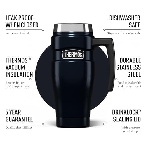 Thermos Stainless King Midnight Blue Travel Mug (470ml) 7h Hot | 18h Cold — view 2