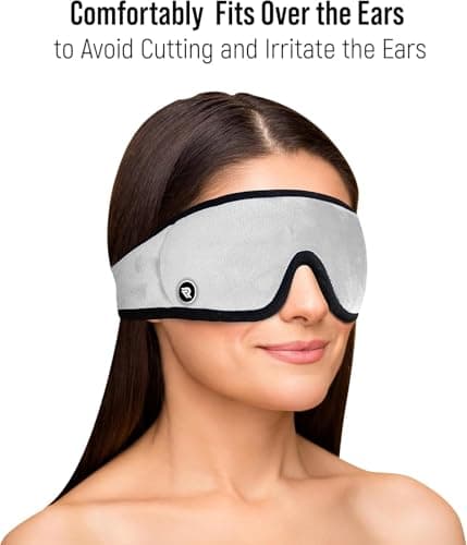 Rugoes 3D Contoured Sleep Mask – Zero Eye Pressure, 100% Blackout, Adjustable Strap for Travel, Flights & Sleep (Grey) — view 4